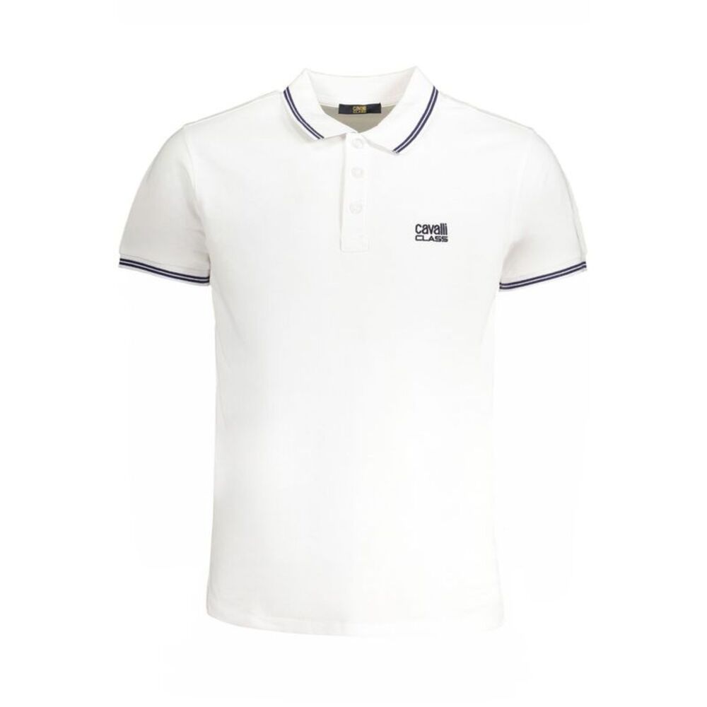 Cavalli Class Bianco Cotton Men Men's Polo